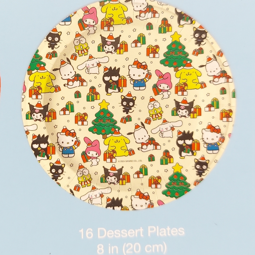 Hello Kitty and Friends Paper Tableware Party Set Merry Christmas